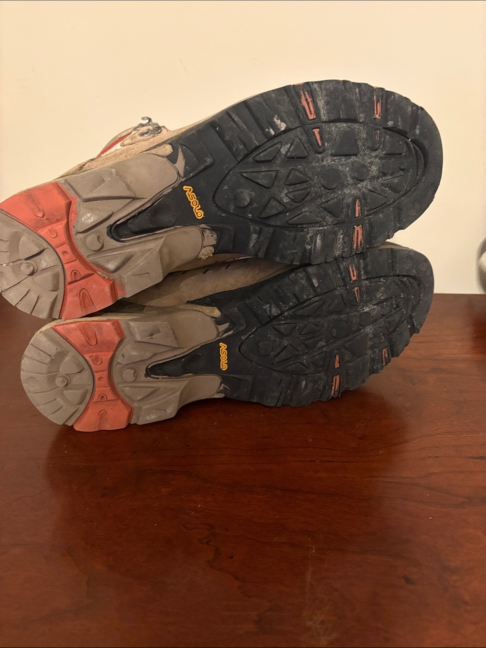 Asolo Rust Red and Tan Trail Hiking Boots - Picture 9 of 13
